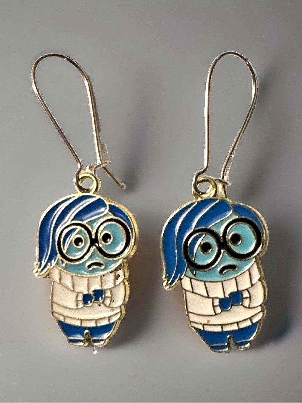 Inside out sadness Disney Pixar Dangle Earrings Like New